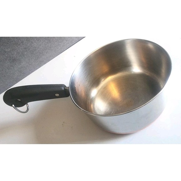 REVERE WARE 1 QT. Sauce Pan Copper Bottom Vintage Pre 1968 Made Under Process - Picture 1 of 6